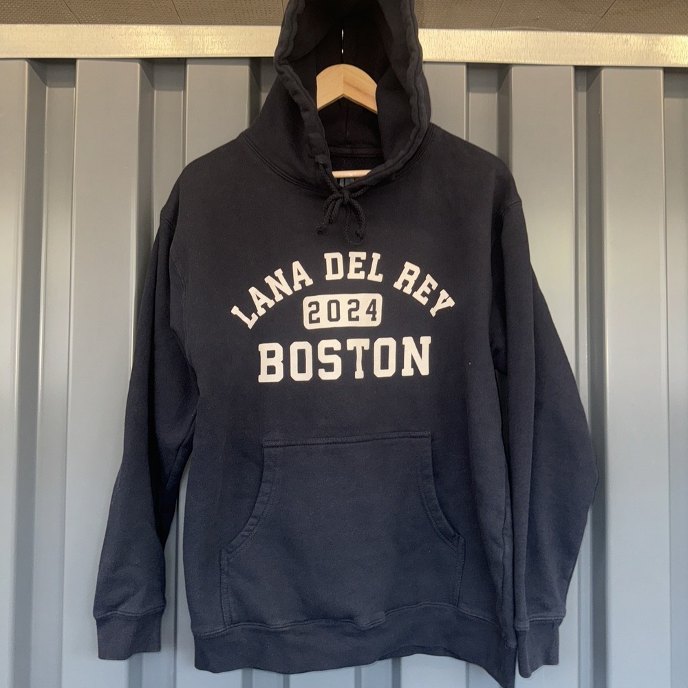 Lana Del Rey Size M 2024 Boston Fenway Faithful Hoodie Navy Blue Sweatshirt